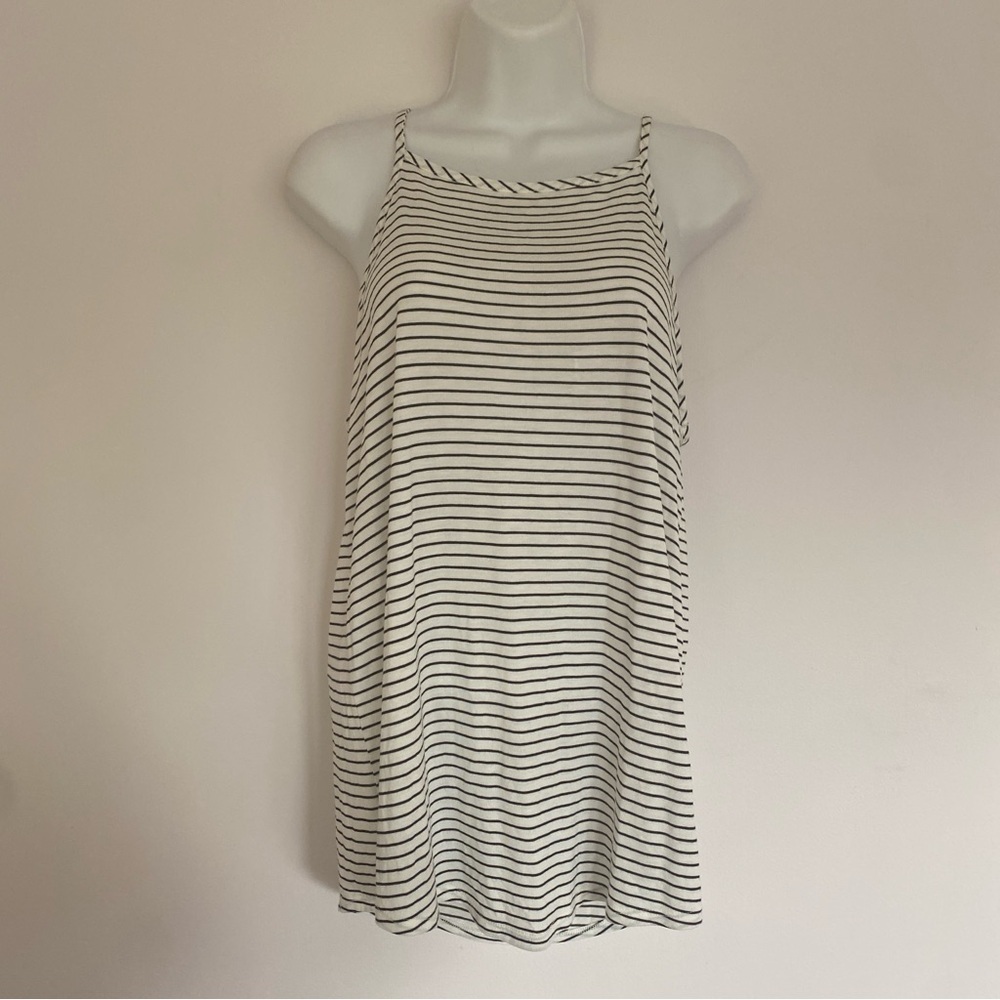 Loft Black and White Striped Tank Top